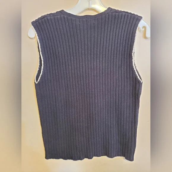 Karen Kane Embroidered Sweater Vest, Size L - Picture 4 of 7